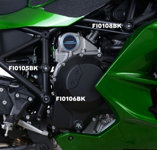 R&G Frame Plug Rahmenstopfen für Kawasaki Ninja H2(R) '15- & Ninja H2 SX '18- (Rechte Seite, Lower)