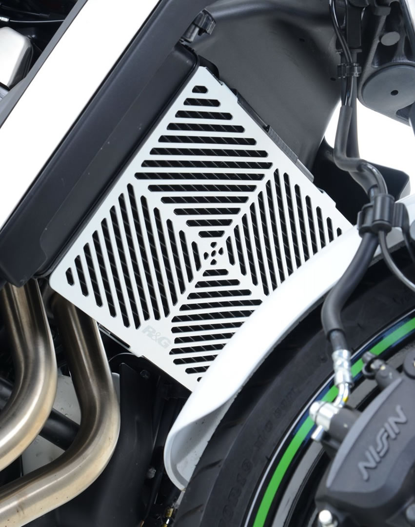 R&G Brushed Aluminium Kühler Protektor Gitter für die Kawasaki Vulcan S