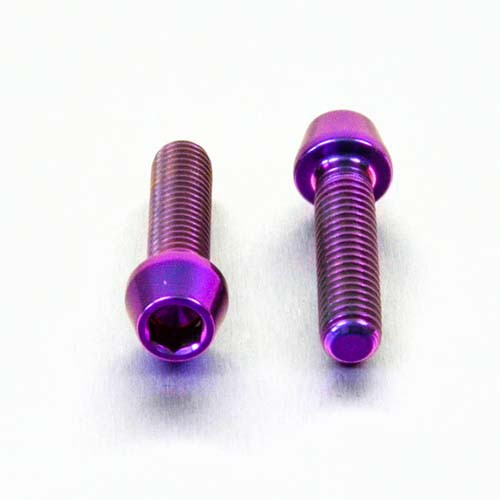 Titan Stummellenker Klemm Schrauben Kit (TICLIPBAR10P) - Farbe:purple
