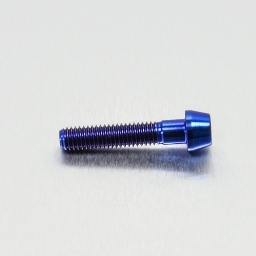 Titan Schraube konischer Kopf - M6 x 1.00mm x 28mm (TISC628B) - Farbe:blau