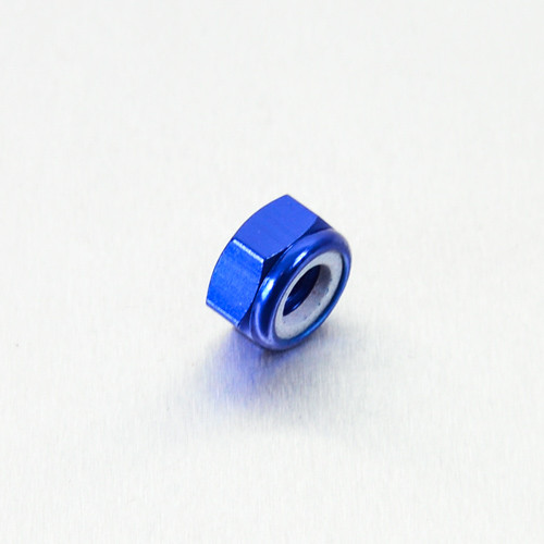Alu Nylon Sicherungsmutter M10 x 1,5 (LNYN10B) - Farbe:blau