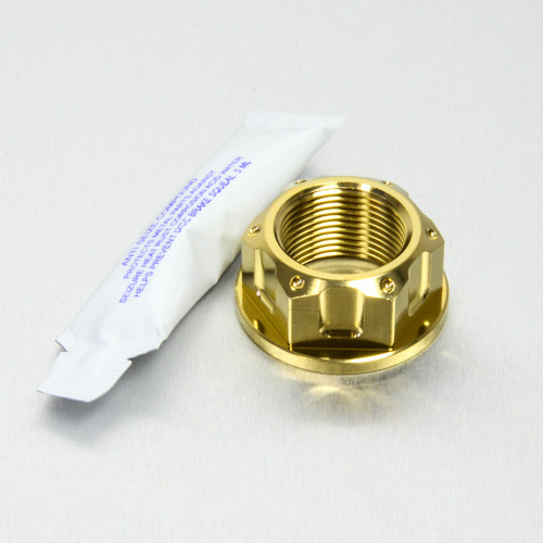 Edelstahl A4 Flanschmutter M24 x (1.50mm) - AF32mm (LSSNUT24150002G) - Farbe: gold