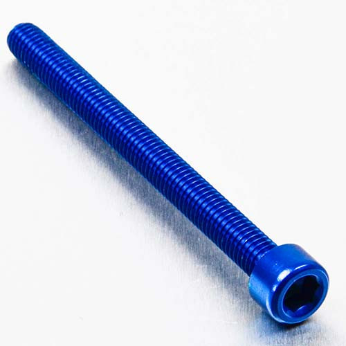Alu Schraube Zylinderkopf - M6x90mm (LPB690B) - Farbe:blau