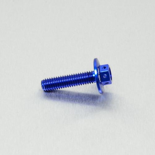 Alu Verkleidungsschraube gebohrt - M6 x 25mm (LBWHX625RBE) - Farbe:blau
