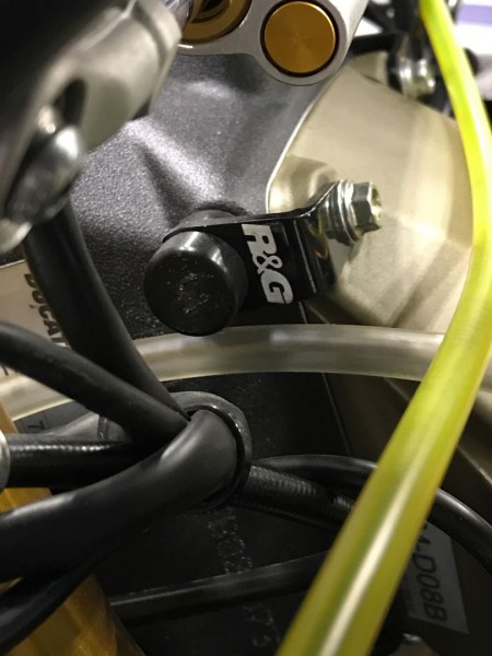 R&G Lenkeranschlag Protektor WEISS für Ducati 899/1199/1299 Panigale