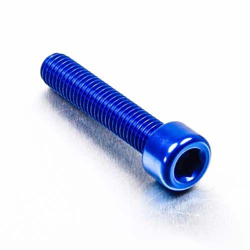Alu Schraube Zylinderkopf - M8x40mm (LPB840B) - Farbe:blau