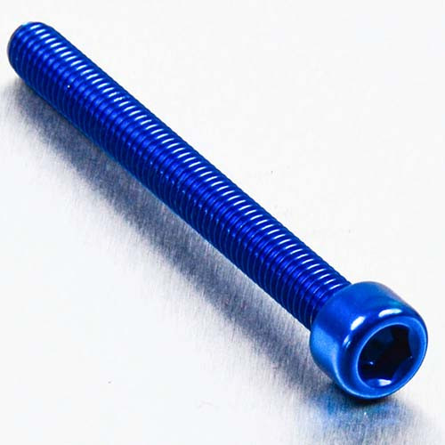 Alu Schraube Zylinderkopf - M6x60mm (LPB660B) - Farbe:blau