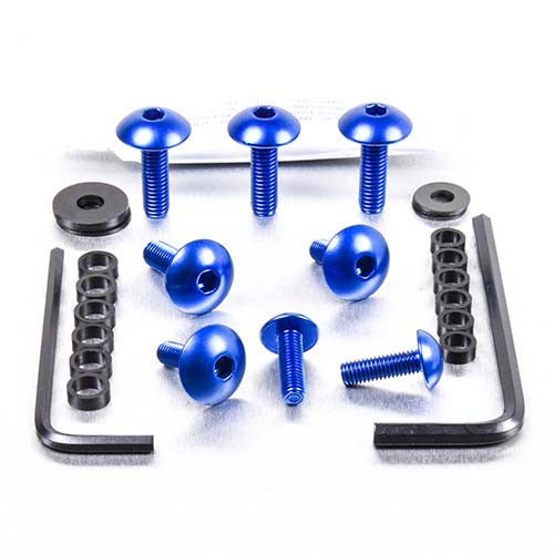 Alu Verkleidungsschrauben Kit - Aprilia SL750 Shiver (FOAP78B) - Farbe:blau