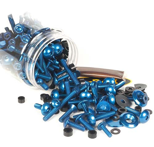 Alu Motor/Verkleidungs Schrauben Dose metrische 100 Stk (PBTUBMIXEDB) - Farbe:blau
