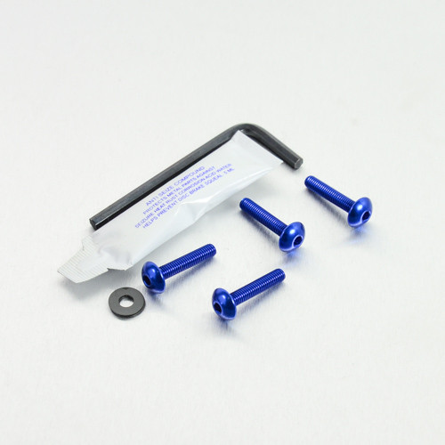 Alu Scheibenschrauben Kit - Kawasaki '04 (M5 x 25mm) (SK305B) - Farbe:blau