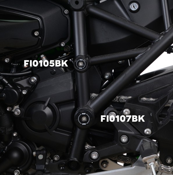 R&G Frame Plug Rahmenstopfen für Kawasaki Ninja H2(R) '15- & Ninja H2 SX '18- (Linke Seite, Lower)