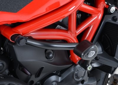 Aero Sturzpads - Ducati Monster 821, 1200 & S '14- schwarz