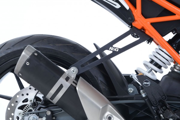 R&G Auspuffhalter Alu & Blanking Plate Kit für die KTM Duke 125 '17- (2017) Modelle