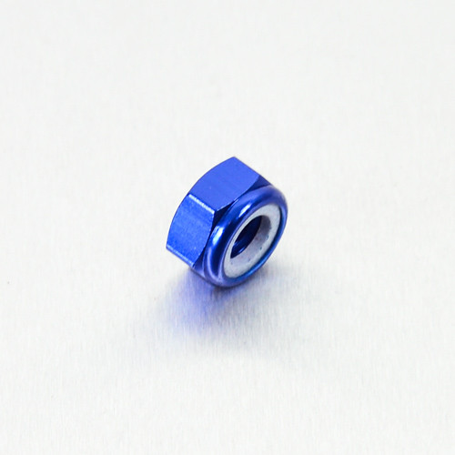 Alu Nylon Sicherungsmutter M10 x 1,25 (LNYN10FB) - Farbe:blau