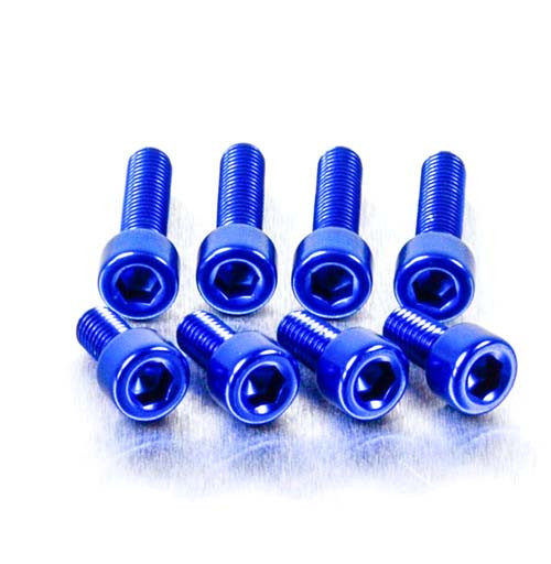 Alu Tankdeckelschrauben Kit - Suzuki (TSUZB) - Farbe:blau