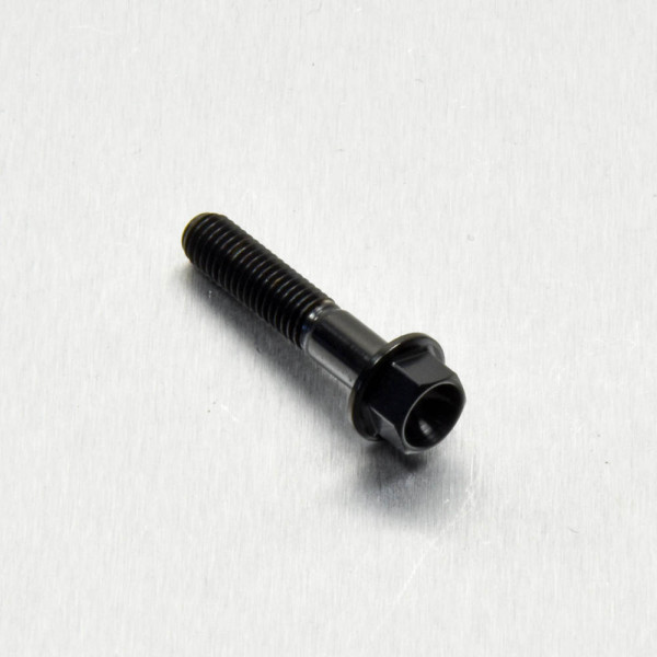 Edelstahl A4 Sechskantschraube mit Flansch M5 x (0.8mm) x 25mm - Schwarz (LSSHX525BK)