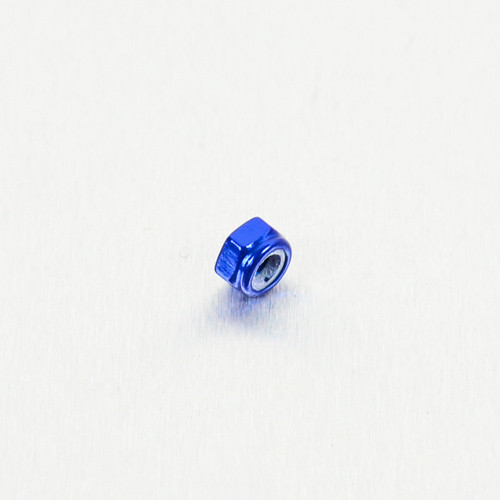 Alu Nylon Sicherungsmutter M5 (LNYN5B) - Farbe:blau