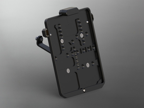 Kennzeichenhalter mittig montiert mit LED Blinkern (Deutschland 220x200mm/schwarz)