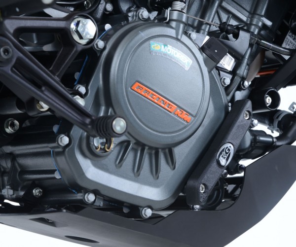 R&G Motor Seitendeckel Slider Protektor für KTM Duke 125 '17- & RC125 '17- Modelle (Rechte Seite)