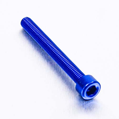 Alu Schraube Zylinderkopf - M5x45mm (LPB545B) - Farbe:blau