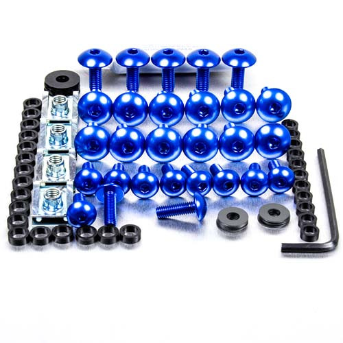 Alu Verkleidungsschrauben Kit - Suzuki GSXR600 K4/K5 (FSU094B) - Farbe:blau