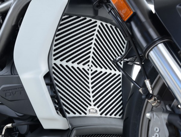 R&G Brushed Aluminium Kühler Protektor Gitter für die Ducati X-Diavel '16-