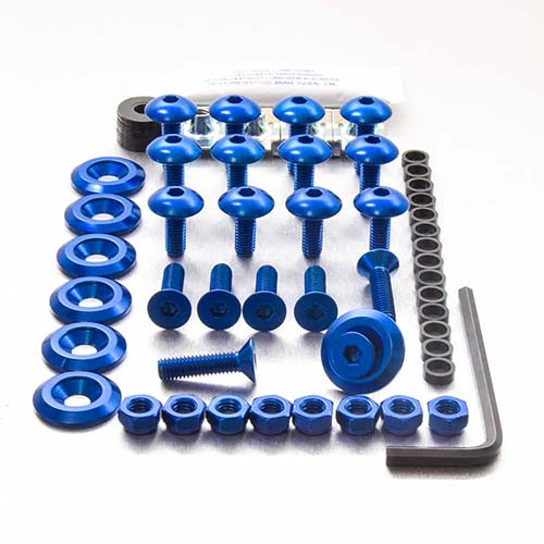 Alu Verkleidungsschrauben Kit - Honda VFR400/NC30 (FHO040B) - Farbe:blau