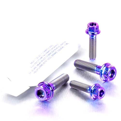 Titan Brems & Kupplungs Hebel Klemm Schrauben DualDrive (TIBCPERCH240DDP) - Farbe:purple