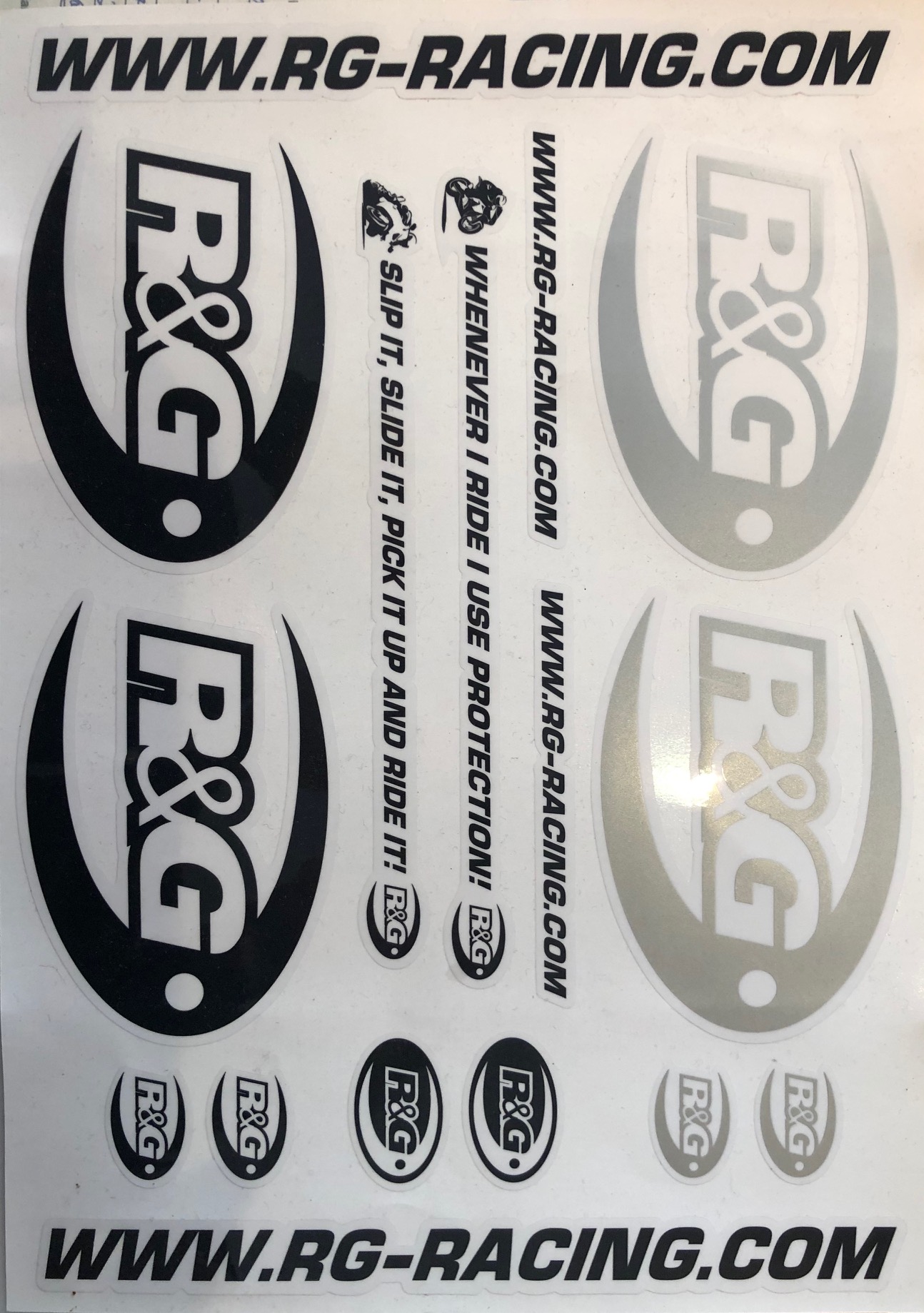 R&G R&G Sticker Set  Powerparts Hinz Motorradzubehör