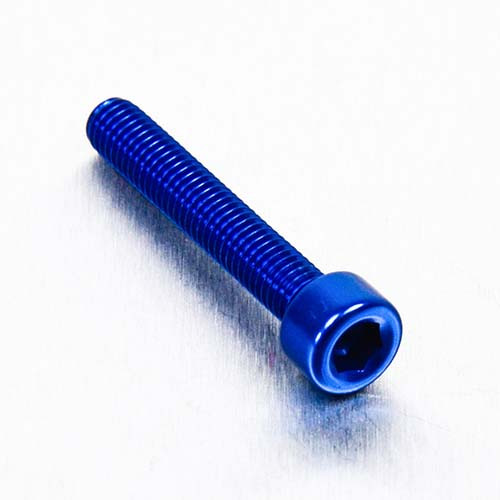 Alu Schraube Zylinderkopf - M5x30mm (LPB530B) - Farbe:blau