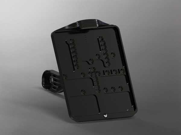 Kennzeichenhalter 2Stripes seitlich | kurze Version (Frankreich 210x130mm/schwarz)